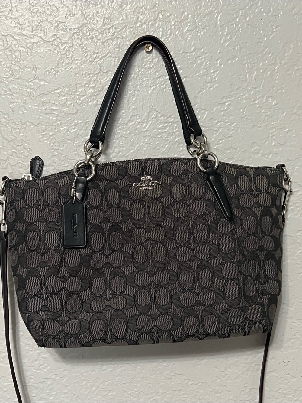 Coach Kelsey Satchel in Signature Jacquard